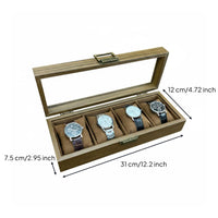 Watch Storage Box Clear View Lid Watch Display Case Premium Design for Bedroom