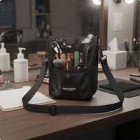 Makeup Artist Bag Removable Dividers Wearable Makeup Brush Holder Easy to Clean Cosmetic Pouch for on Set