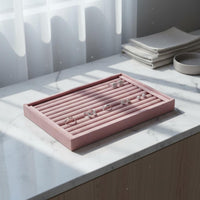 Velvet Band Tray Secure Slots Band Display Tray for Countertop