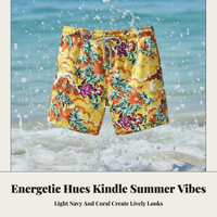 Quick Dry Beach Shorts, Lightweight, Aquatic, Holiday, Men