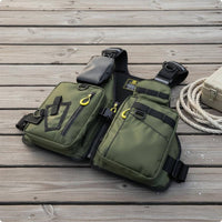 Fishing Life Vest Adjustable Straps Buoyant Fishing Vest Large Size for Anglers