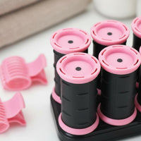 8 Pieces Heated Hair Rollers with Fasteners Adds Volume and Gloss for Travelers