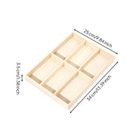 Multi-Compartment Eyewear Tray Minimalist Design for Dresser Top, Collectors