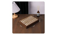Multi-Compartment 20 Slot Bracelet Tray Showcase Quality Wooden Frame Jewelry Display Anti-Slip Surface for Retailers, Dresser Top, Closet