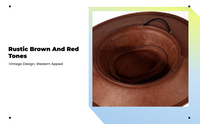 Cowboy Hat, Western Sun Hat, Wide Brim Fedora for Travel