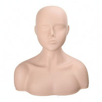 PVC Mannequin Head with Shoulders Soft Acupoint Training Model Multi-Function
