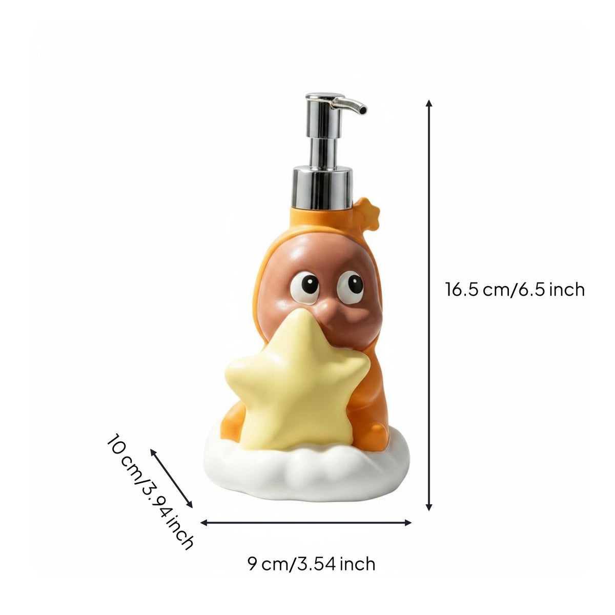 Tabletop Soap Dispenser Natural Resin Bathroom Accessory Glossy Metallic Finish