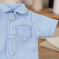 Doll Short Sleeve Shirt Casual Design Collared Doll Top Versatile for Hobbyists