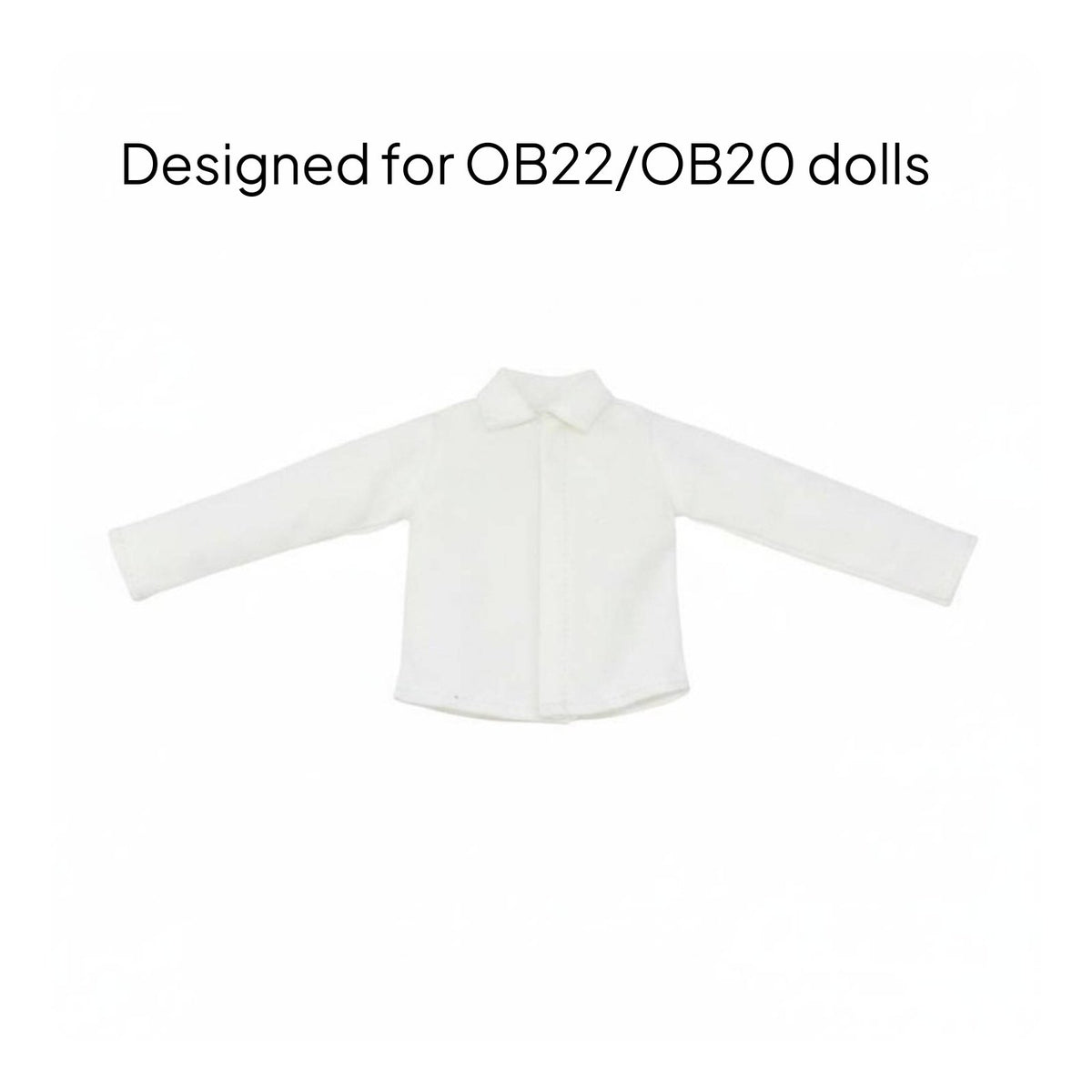 Doll Blouse Button Front Miniature Collared Shirt Soft Cloth