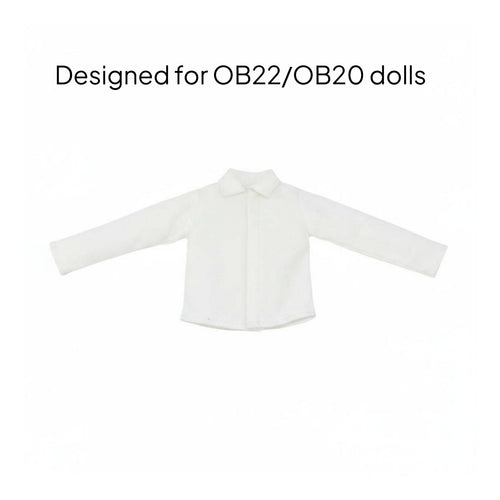 Doll Blouse Button Front Miniature Collared Shirt Soft Cloth