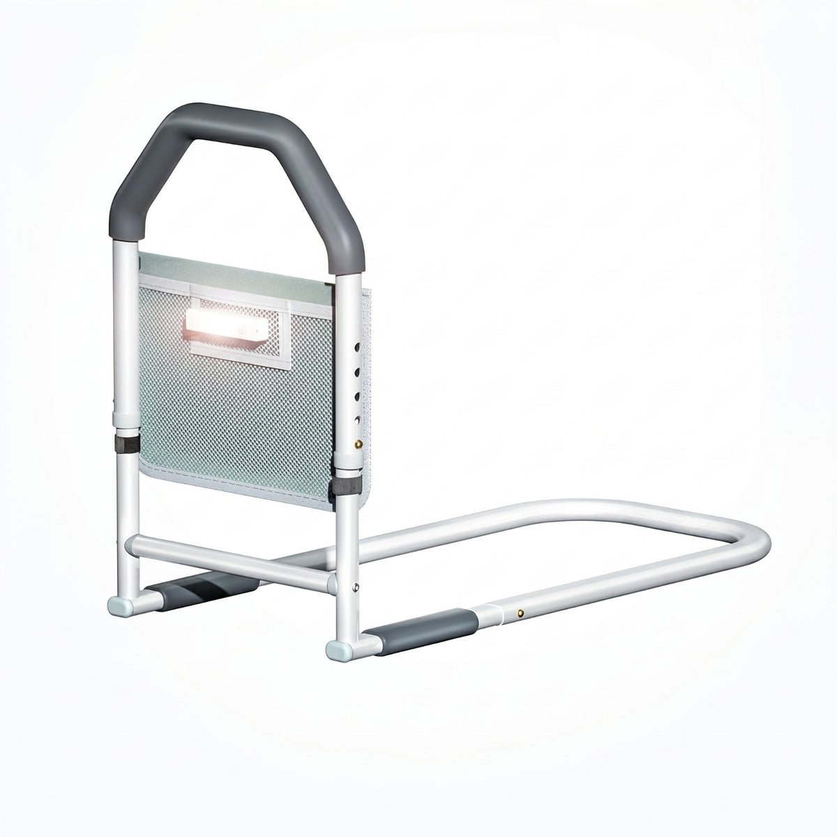 Under-Mattress Mobility Aid Adjustable Bed Assist Rail Wide Base for Bedside