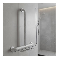 Triangular Washroom Grab Bar Accessible Anti-Slip Shower Handle Wall Mounted Assist Handle for Elderly, Seniors