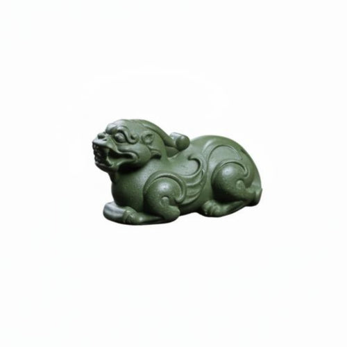 Zisha Clay Mythical Guardian Statue Artisanal Yixing Clay Tea Plaything
