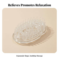 Oval Skin Scrubber Deep Cleansing Head Massager Ergonomic Grip Wet and Dry Massage for Gentlemen, People with Dandruff, Spa
