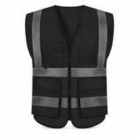 Reflective Safety Vest with Pockets Sleeveless for Night Running, Cyclists