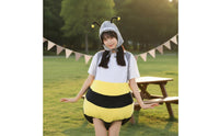 Bee Torso Shark Head Costume Cute Cartoon Design Shark Bee Costume Funny Creature Combination Suit Comfortable Novelty Clothing