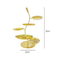 S-Shaped Fruit Stand Polished Table Accessory Round Base Kitchen Storage