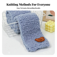 Coral Fleece Scarf Kit, DIY Yarn, Knitting, Gift