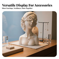 Lightweight Female Mannequin Head Long-Lasting Hat Display Model Professional Grade for Boutique Owners, Photo Shoots, Shop Display Areas