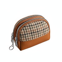 Compact Mini Wallet Retro Design Mini Zipper Pouch Portable for Students, Adults, Daily Use, Shopping, Commuting