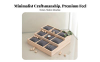 Jewelry Display Tray with Pillows Accessible Top Entry Watch Storage Organizer Multi-Compartment Bracelet Holder Abrasion