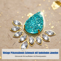 Face Crystal Sticker, Princess Crystal Forehead, Kids Party Makeup Accessory