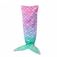 Mermaid Sleeping Bag Four Season Use Mermaid Tail Blanket Skin Friendly Fish Scale Pattern Blanket for Teens, Kids, Sleepovers