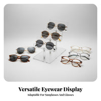 Sunglass Holder Stand, 4-Tier Clear Transparent Acrylic Eyeglasses Display, Retail for Shop Counter, Multi Sunglasses Rack