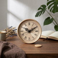 Roman Numeral Clock Head Gold Finish Embedded Quartz Clock Head