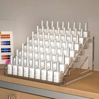 Nail Polish Rack Transparent Cosmetic Display Stand Multi-Tier for Vanity