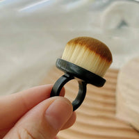 Nail Dust Loop Brush Compact Finger Loop Nail Brush Travel Use