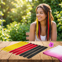 12 Pieces Hair Extensions with Clips Colorful Clip-in Hairpieces Long