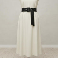Square Buckle Waist Belt Versatile Wide Tie Belt Simple Fashion Accessory for Women, Everyday Wear, Dressing Up