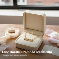 MOM Letter Necklace Sparkling Cubic Zirconia Gold Plated MOM Necklace Set