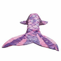 Mermaid Sleeping Bag Four Season Use Mermaid Tail Blanket Skin Friendly Fish Scale Pattern Blanket for Teens, Kids, Sleepovers