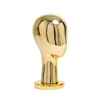 Electroplated Head Bust Stylized Face Reflective Display Mannequin with Base