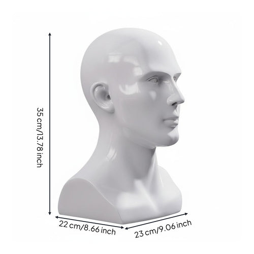 With Ear Holes Realistic Mannequin Head Multi-Purpose Hairpiece Holder Head Stable Base for Retailers, Photographers, Trade Exhibition