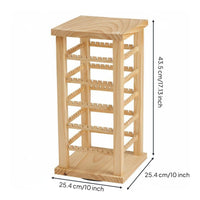 Necklace Display Stand Natural Wood Finish Accessory Storage Stable Base
