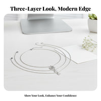 Stacked Heart Pendant Necklace Stainless Steel Matching Heart Necklaces Adjustable Chain Mom Daughter Jewelry Set for Women
