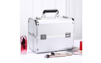 Aluminum Makeup Case Lockable Travel Vanity Box Large Capacity for Hairstylists