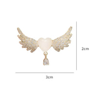 Rhinestone Suit Pin Tiger's Eye Stone Crystal Brooch Pin Fashionable