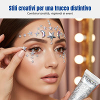 Radiant Gel Brow Crystal, Event Face Sticker, Party Makeup Decor