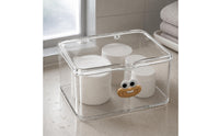 Acrylic Makeup Organizer Easy to Spotless Transparent Makeup Box No Assembly Required Desktop Lipstick Holder for Vanity