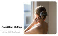 Floral Ribbon Hair Fastener Korean Design Ribbon Grip Fastener Secure Hold Elegant Design for Teenagers
