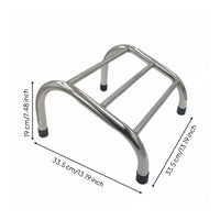 Salon Footrest Curved Stainless Steel Footrest Practical Salon Chair Foot Rest