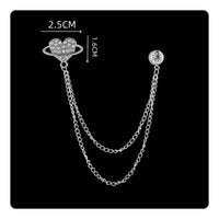 Men's Suit Brooch Versatile Tassel Chain Brooch Elegant and Stylish for Weddings