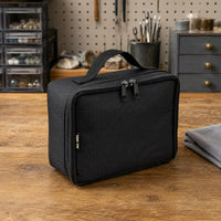 Divided Organizer Bag Velvet Lined Hand-Carry Case Movable Dividers Zippered Storage Bag