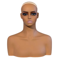 Mannequin Head with Shoulders Female Mannequin Bust No Display Bust for Hair Salons