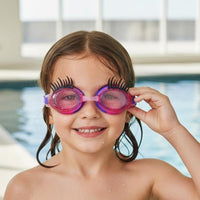 Kids Eyelash Swim Goggles Clear Vision Kids Swim Goggles Leak-Proof Seal