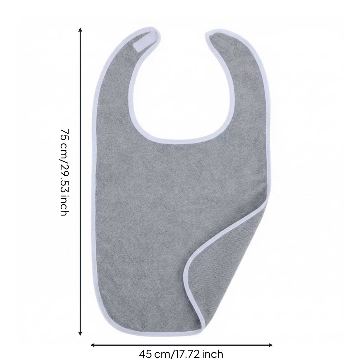 Adult Feeding Bib Absorbent Reusable Adult Bib Stain Resistant for Elderly, Seniors
